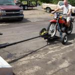 Motorcycle Dolly with LONG Trailing Bar