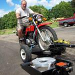 Motorcycle Dolly with SHORT Trailing Bar
